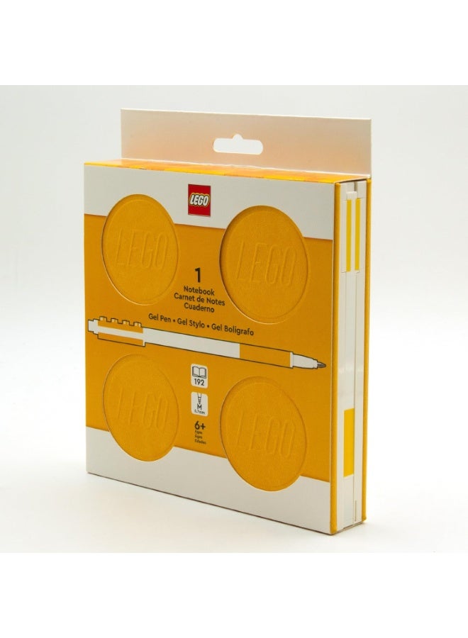 Lego IQ Locking Notebook w/Gel Pen Yellow - Image 1